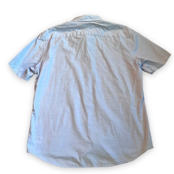 Zachary Prell Shirt Button Up Short Sleeve Light Blue 100% cotton XL - Picture 4 of 7